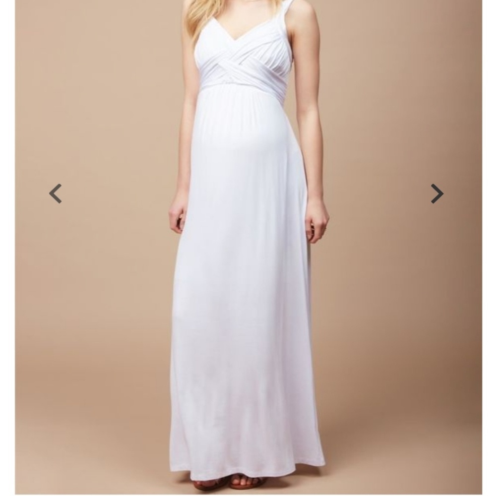 PINK cross back maternity spring/summer dress